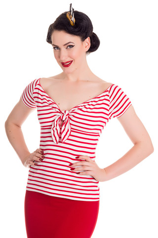 Dolly Striped Tie Top