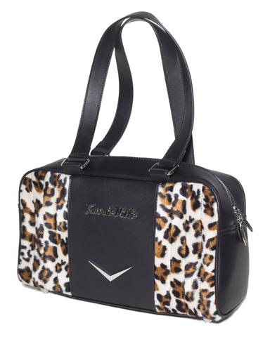 Small Carry All Tote Matte Black And Leopard