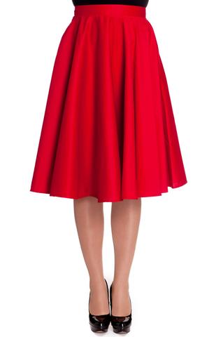 Red Paula 50s Circle Skirt