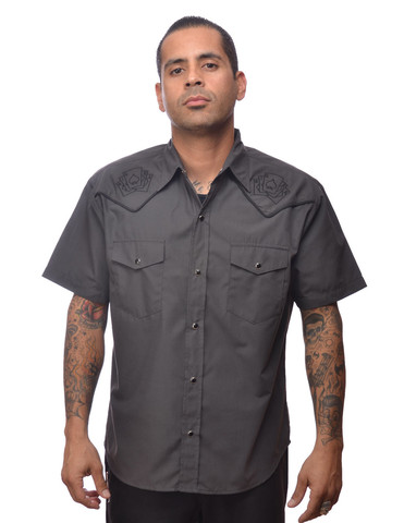 Casino Mens Western Button Up
