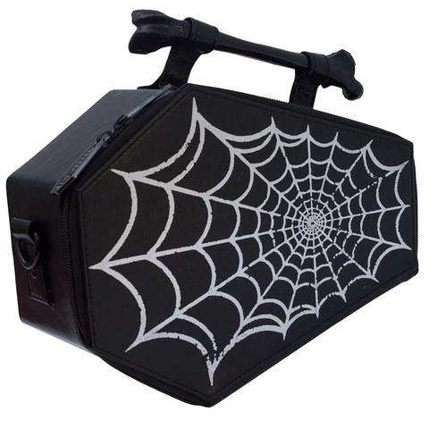 Spiderweb Foil Coffin Purse Bag