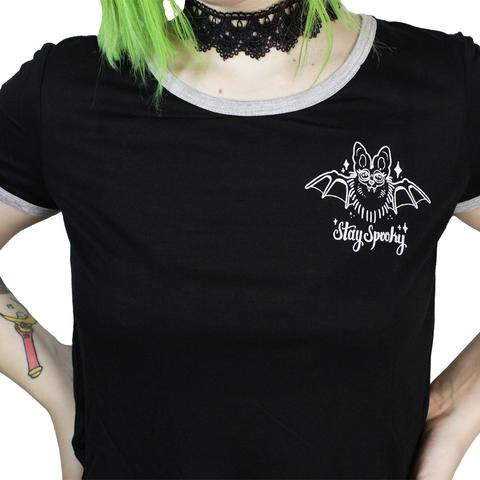 Stay Spooky Cropped Ringer Top