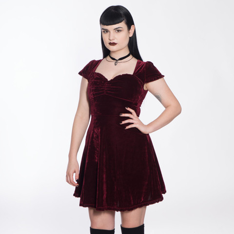 Oxblood Vixen Velvet Dress