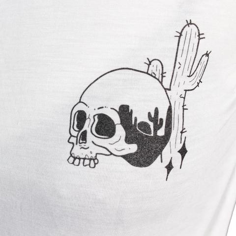 Skull And Cactus Cropped Ringer Top