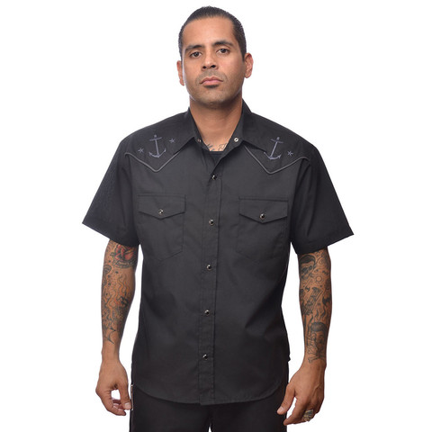 Anchored Mens Western Button Up