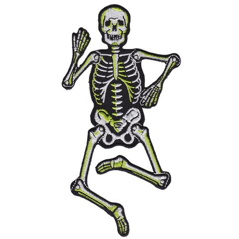 Dancing Skeleton Iron On Patch