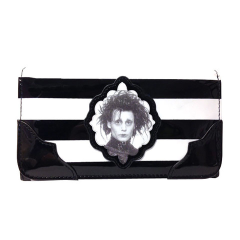 Edward Scissorhands Striped Kisslock Wallet