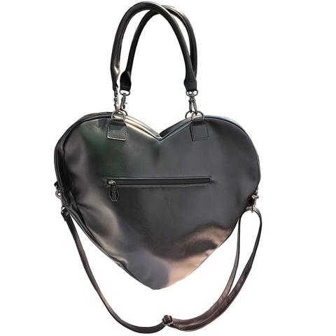 Elvira Black Heart Web Purse Bag