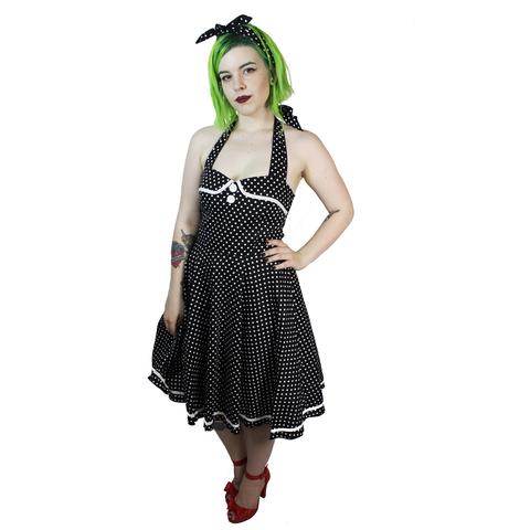 Black Polka Dot With Buttons Dress