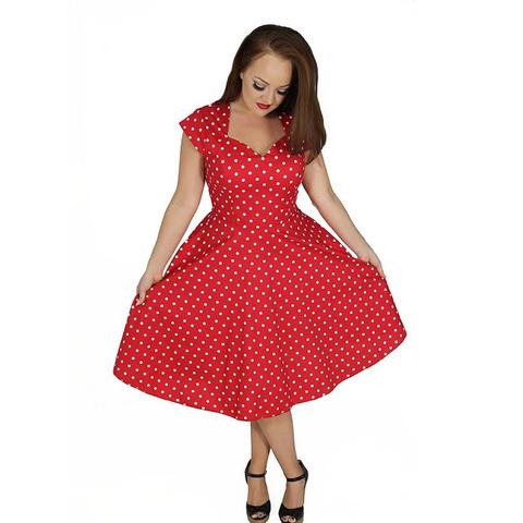 Red Polka Dot Pinup Dress