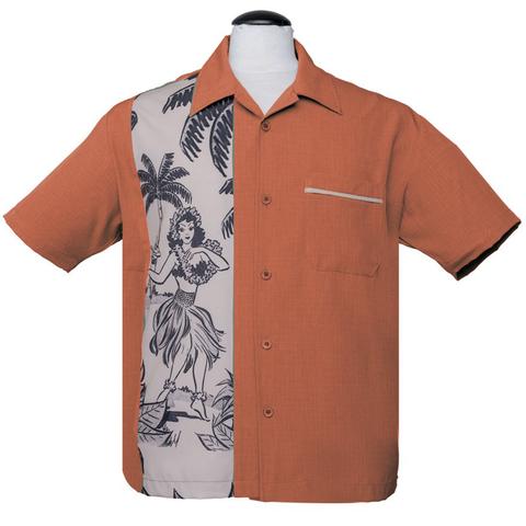 The Leilani Button Up Men's Top in Rust