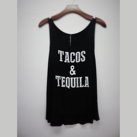 Tacos & Tequila Tank Black